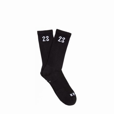 3 PACK ESSENTIAL CREW 23 SOCKS BLACK