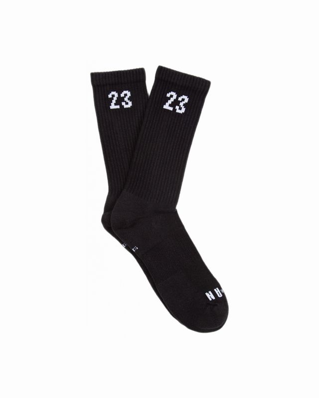 3 PACK ESSENTIAL CREW 23 SOCKS BLACK