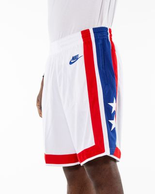 NIKE NBA NETS SHORTS WHITE