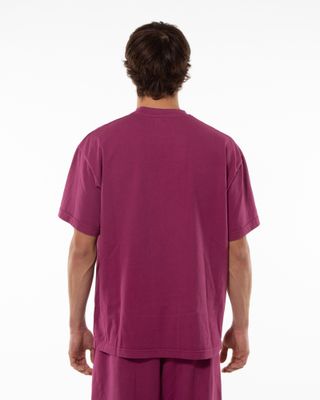 BACK DOOR PREMIUM PATCH SS TEE PLUM