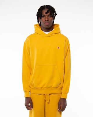 BACK DOOR PREMIUM PATCH HOODIE MUSTARD