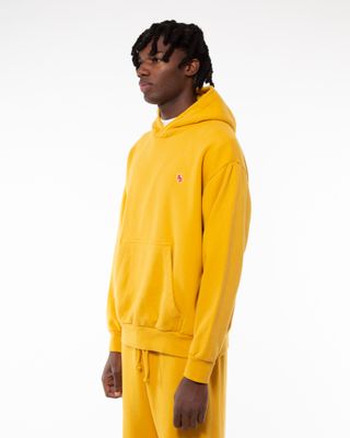 BACK DOOR PREMIUM PATCH HOODIE MUSTARD