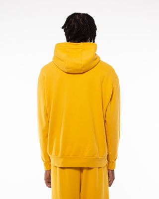 BACK DOOR PREMIUM PATCH HOODIE MUSTARD