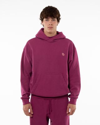 BACK DOOR PREMIUM PATCH HOODIE PLUM