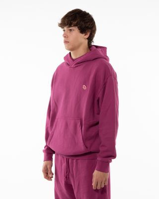 BACK DOOR PREMIUM PATCH HOODIE PLUM