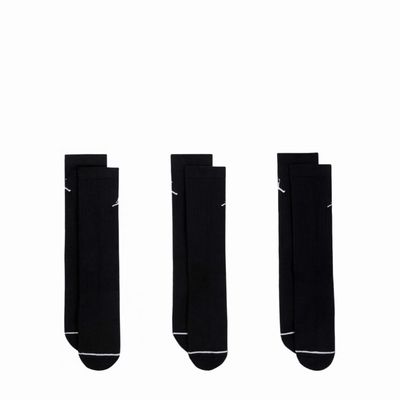 JORDAN CUSH CREW SOCKS 3PR BLACK