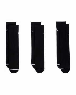 JORDAN CUSH CREW SOCKS 3PR BLACK