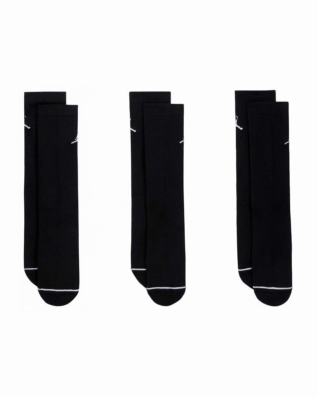 JORDAN CUSH CREW SOCKS 3PR BLACK