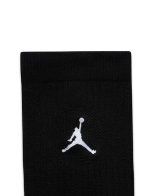 JORDAN CUSH CREW SOCKS 3PR BLACK
