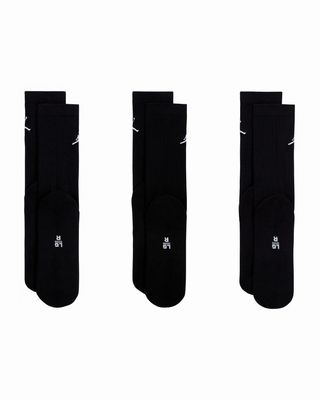 JORDAN CUSH CREW SOCKS 3PR BLACK