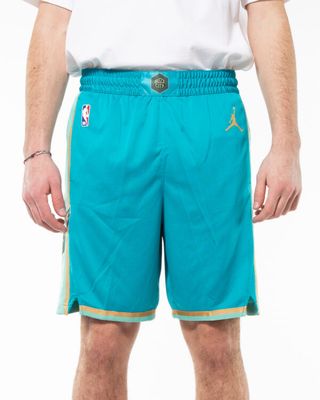 NIKE NBA CHARLOTTE CE SHORT RAPID TEAL
