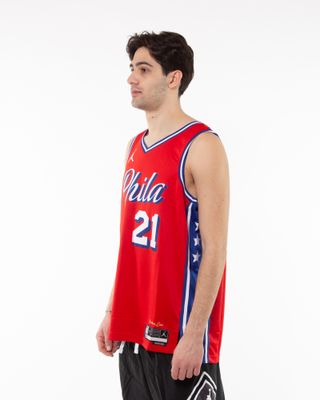 NBA-42 NIKE NBA PHILA EMBIID STM JERSEY RED