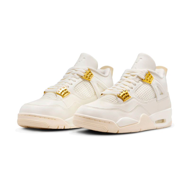 WMNS AIR JORDAN 4 RETRO WHITE GOLD