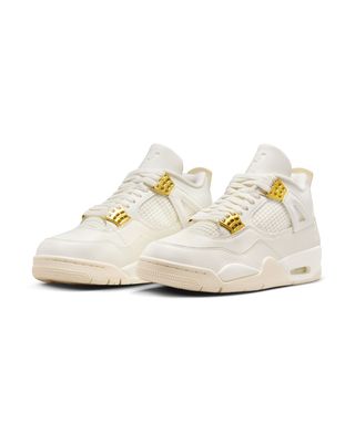 WMNS AIR JORDAN 4 RETRO WHITE GOLD