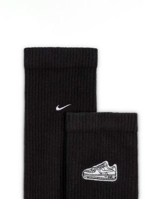 NIKE PATCH CREW SOCKS BLACK