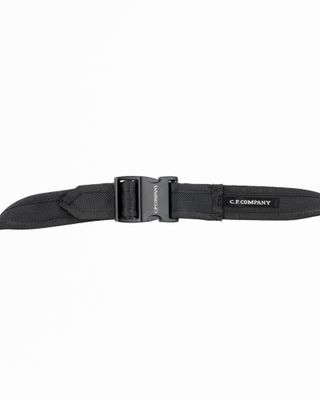 CMAC042A110243A999-df C.P. COMPANY HERRINGBONE TAPE BELT BLACK