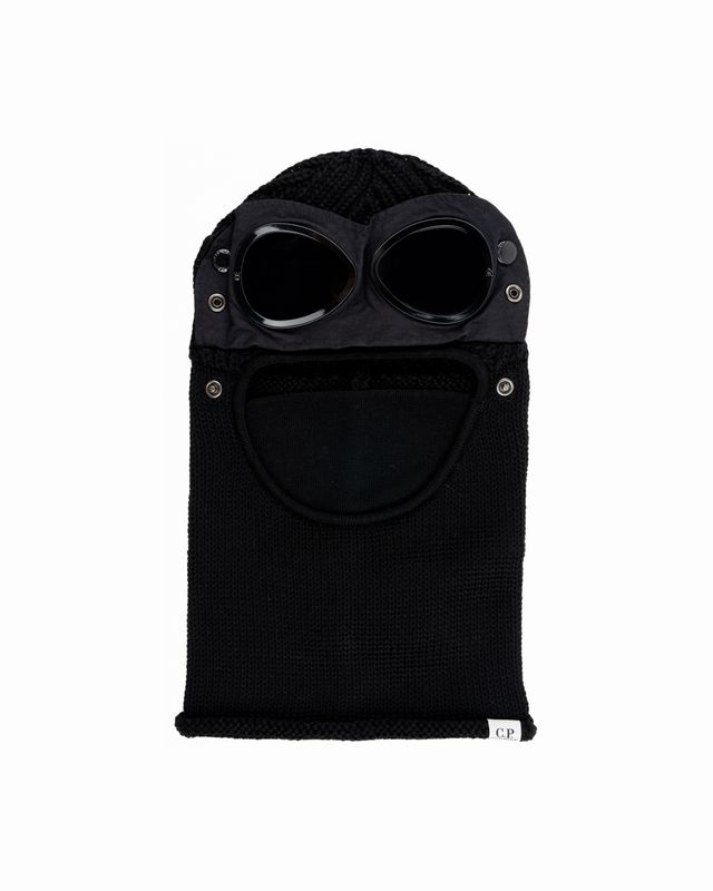 C.P. COMPANY MERINO WOOL SKI MASK BLACK