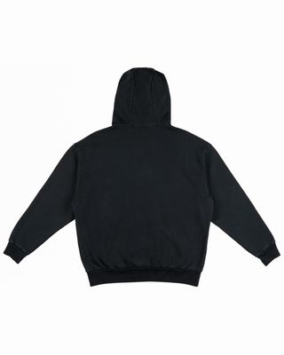 BACK DOOR PREMIUM PATCH HOODIE BLACK FADE