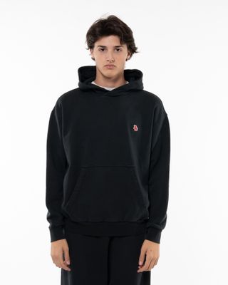 BACK DOOR PREMIUM PATCH HOODIE BLACK FADE