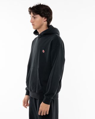BACK DOOR PREMIUM PATCH HOODIE BLACK FADE