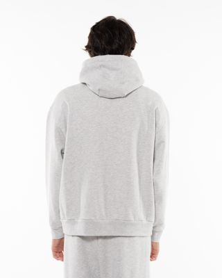 BACK DOOR PREMIUM PATCH HOODIE LIGHT GREY MELANGE