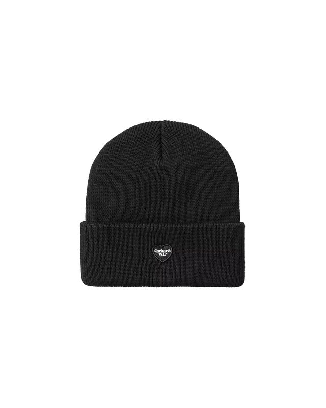 CARHARTT WIP SMALL HEART BEANIE BLACK
