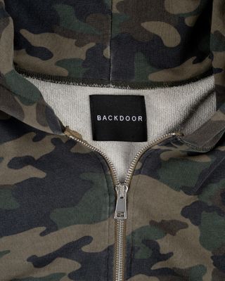 BACK DOOR FULL ZIP HOODIE WASHED CAMO