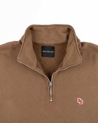 BACK DOOR PREMIUM HALF ZIP SWEATER MUD