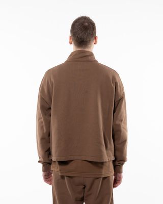 BACK DOOR PREMIUM HALF ZIP SWEATER MUD