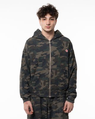 BACK DOOR FULL ZIP HOODIE WASHED CAMO
