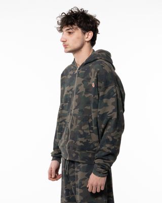BACK DOOR FULL ZIP HOODIE WASHED CAMO