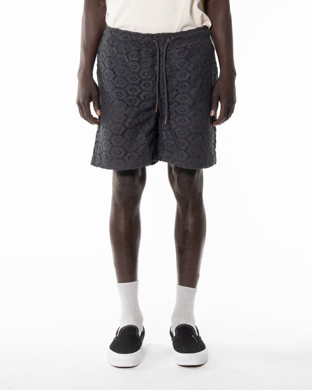 HONOR THE GIFT CROCHET SHORT BLACK