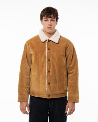 LEVI'S WESTERN SUEDE SHERPA TRUCKER