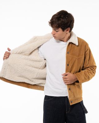 LEVI'S WESTERN SUEDE SHERPA TRUCKER