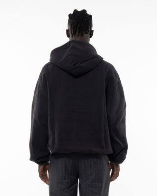 UMBRO OG LOGO MASK HOODIE WASHED BLACK