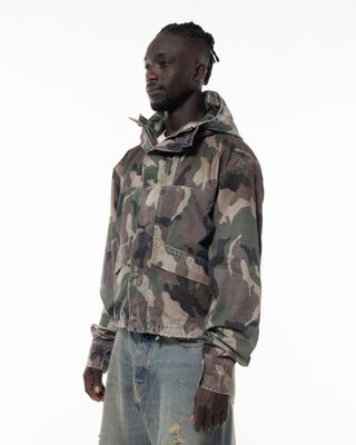 424 CROPPED PARKA GREEN CAMO