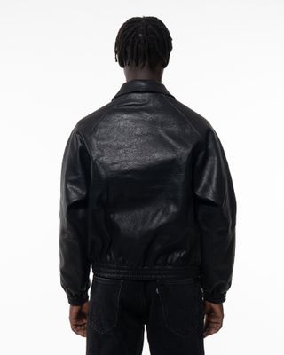 ARTE BASIC LEATHER JACKET BLACK