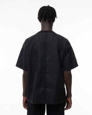 MAHARISHI WAFFLE KIMONO TEE BLACK