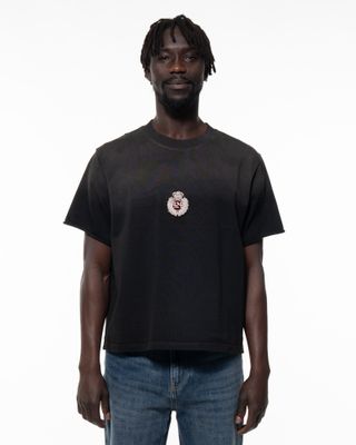 424 ACADEMY CROPPED SCALLOP TEE VINTAGE
