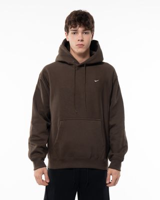NIKE SOLO SWOOSH HOODIE DARK HAZEL