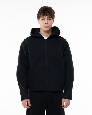 NIKE TECH FLC ERGO FULL ZIP HOODIE BLACK
