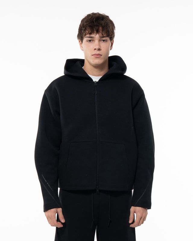 NIKE TECH FLC ERGO FULL ZIP HOODIE BLACK