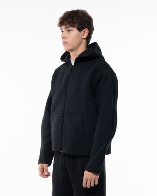 NIKE TECH FLC ERGO FULL ZIP HOODIE BLACK