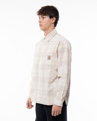 apparel-5 CARHARTT WIP WILBER LS SHIRT NATURAL
