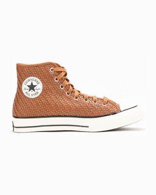 A19734C-1 CONVERSE CHUCK 70 WOVEN LEATHER WARM TAN