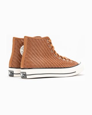 A19734C-6 CONVERSE CHUCK 70 WOVEN LEATHER WARM TAN