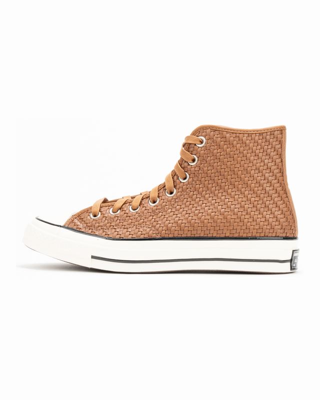 A19734C CONVERSE CHUCK 70 WOVEN LEATHER WARM TAN