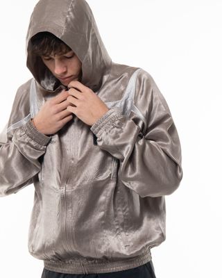 UMBRO SATIN JESTER TRACK JACKET SILVER