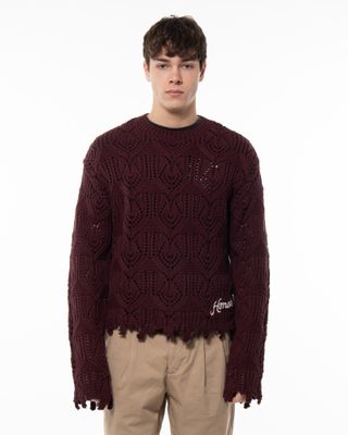 HONOR THE GIFT CABLE SWEATER BERRY