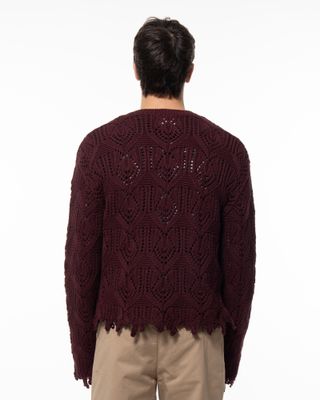 HONOR THE GIFT CABLE SWEATER BERRY